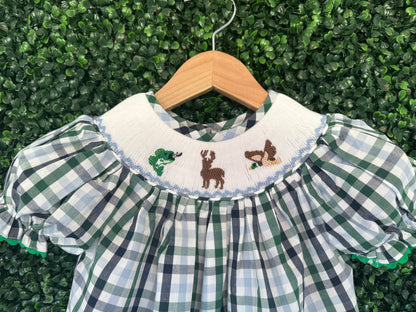 Daddy's Hunting Buddy Smocked Bishop Dress