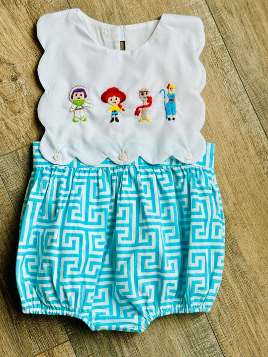 Cowboy's Roundup Embroidered Romper