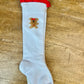 Gingerbread Mouse Socks- white