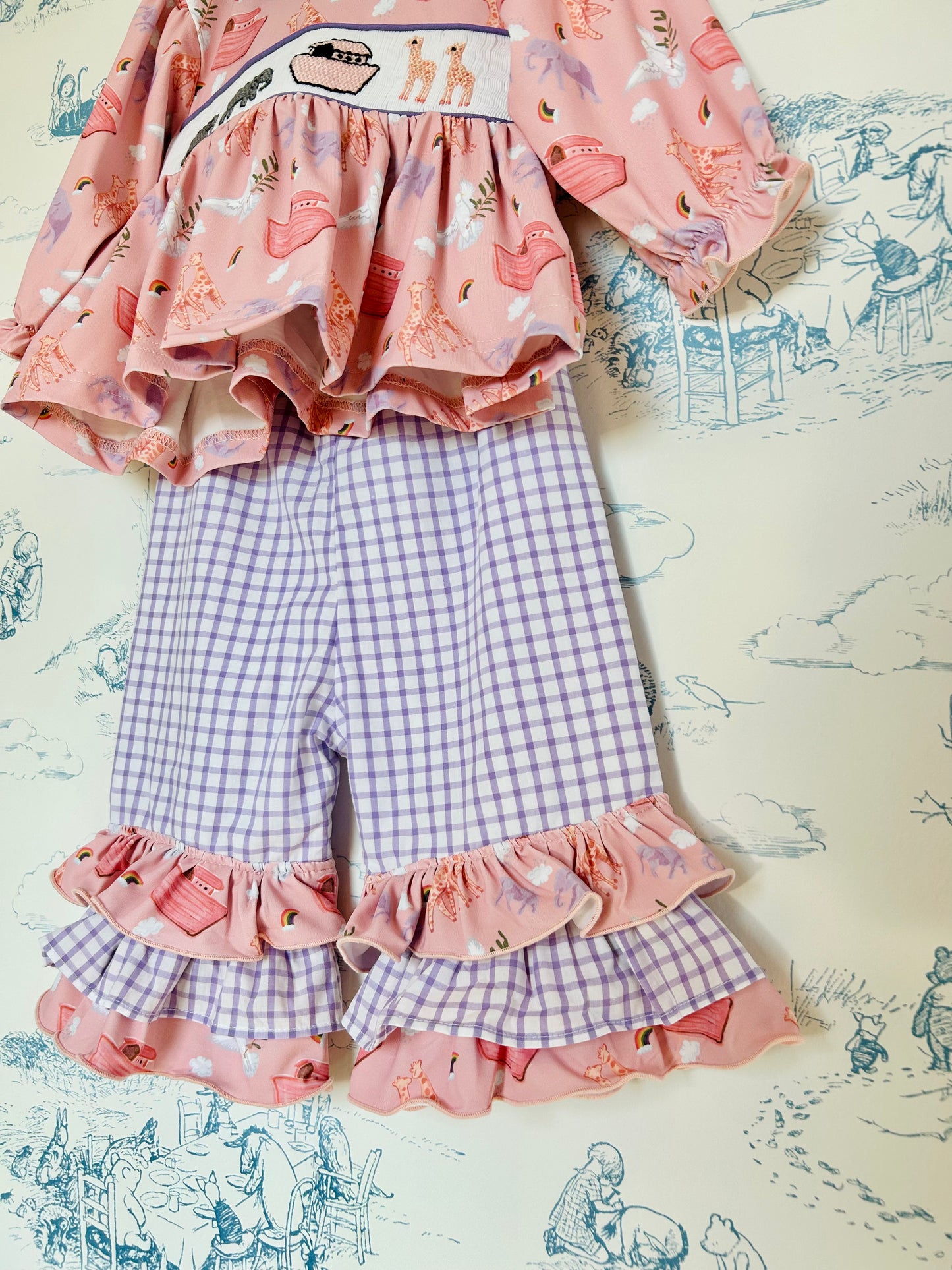 Noah's Ark Girl's Pants Set