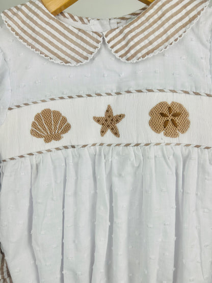 Sea Shore White Swiss Dot
