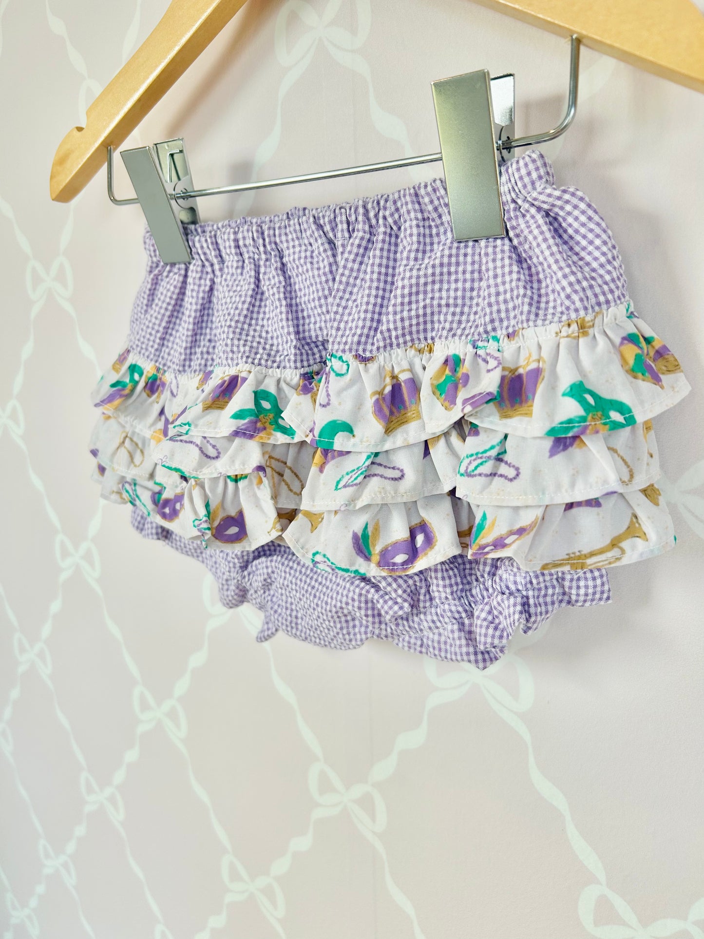 Mardi Gras Bow Bloomer Set