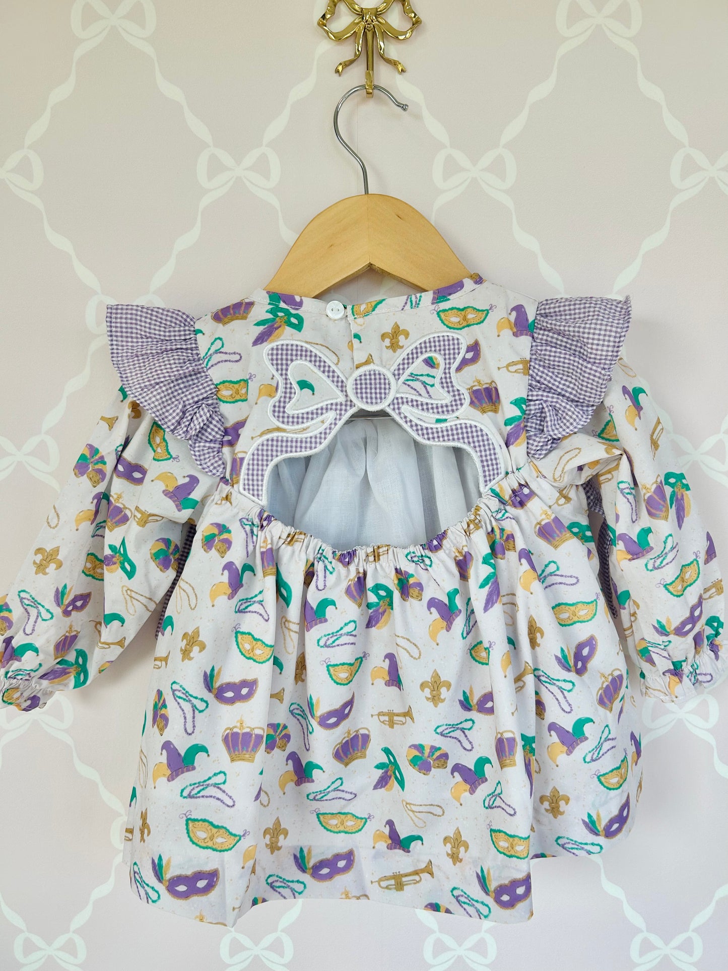 Mardi Gras Bow Bloomer Set