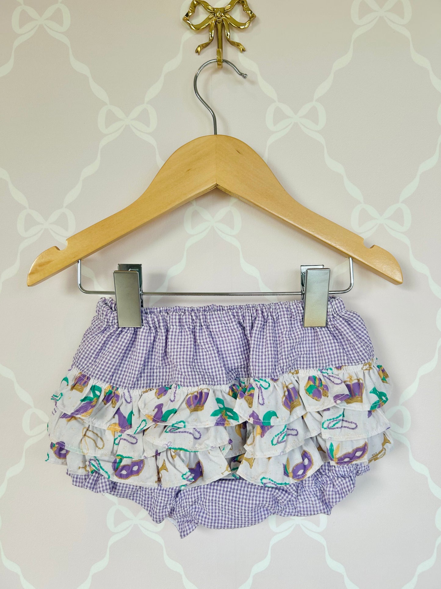 Mardi Gras Bow Bloomer Set