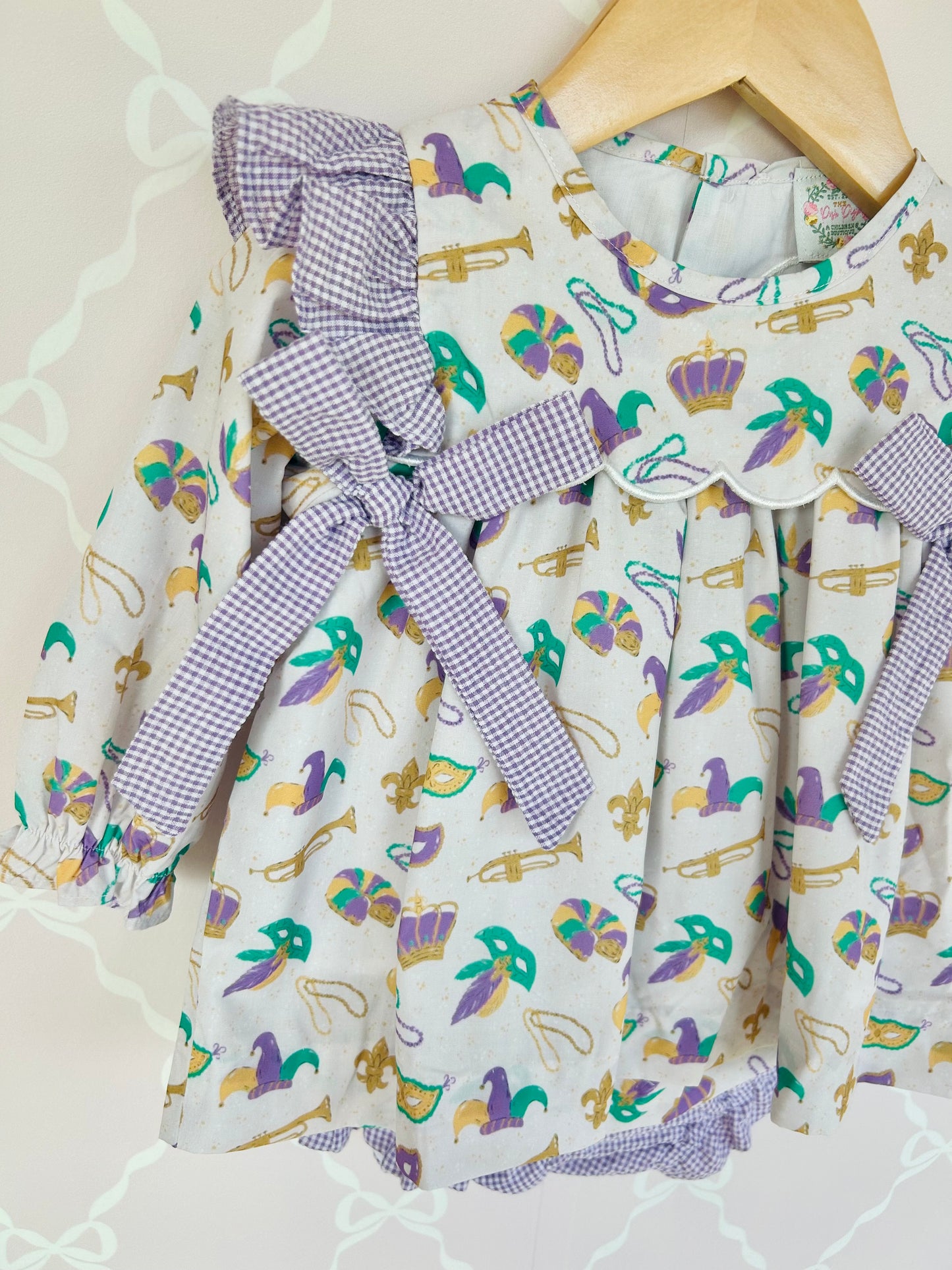 Mardi Gras Bow Bloomer Set