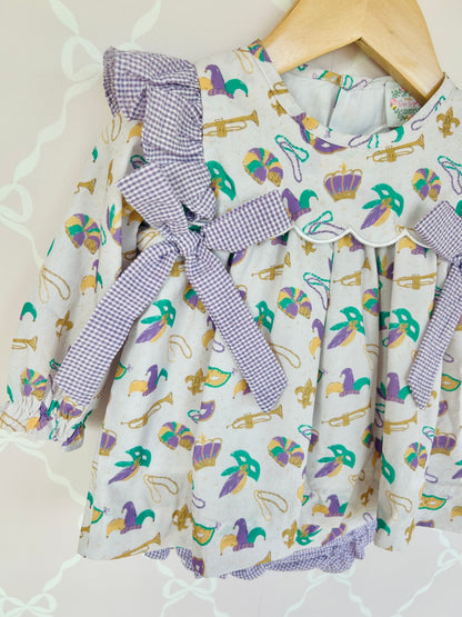 Mardi Gras Bow Bloomer Set