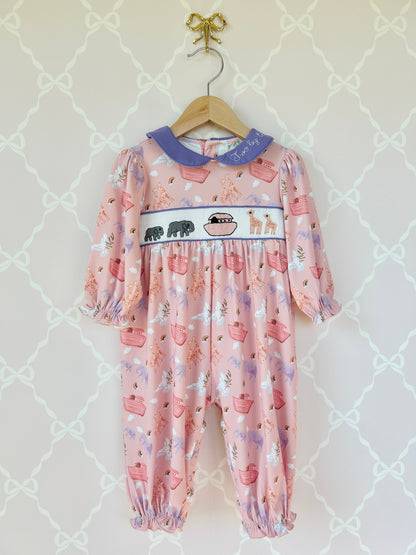 Noah's Ark Girl's Romper