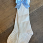 Blue Bow Socks