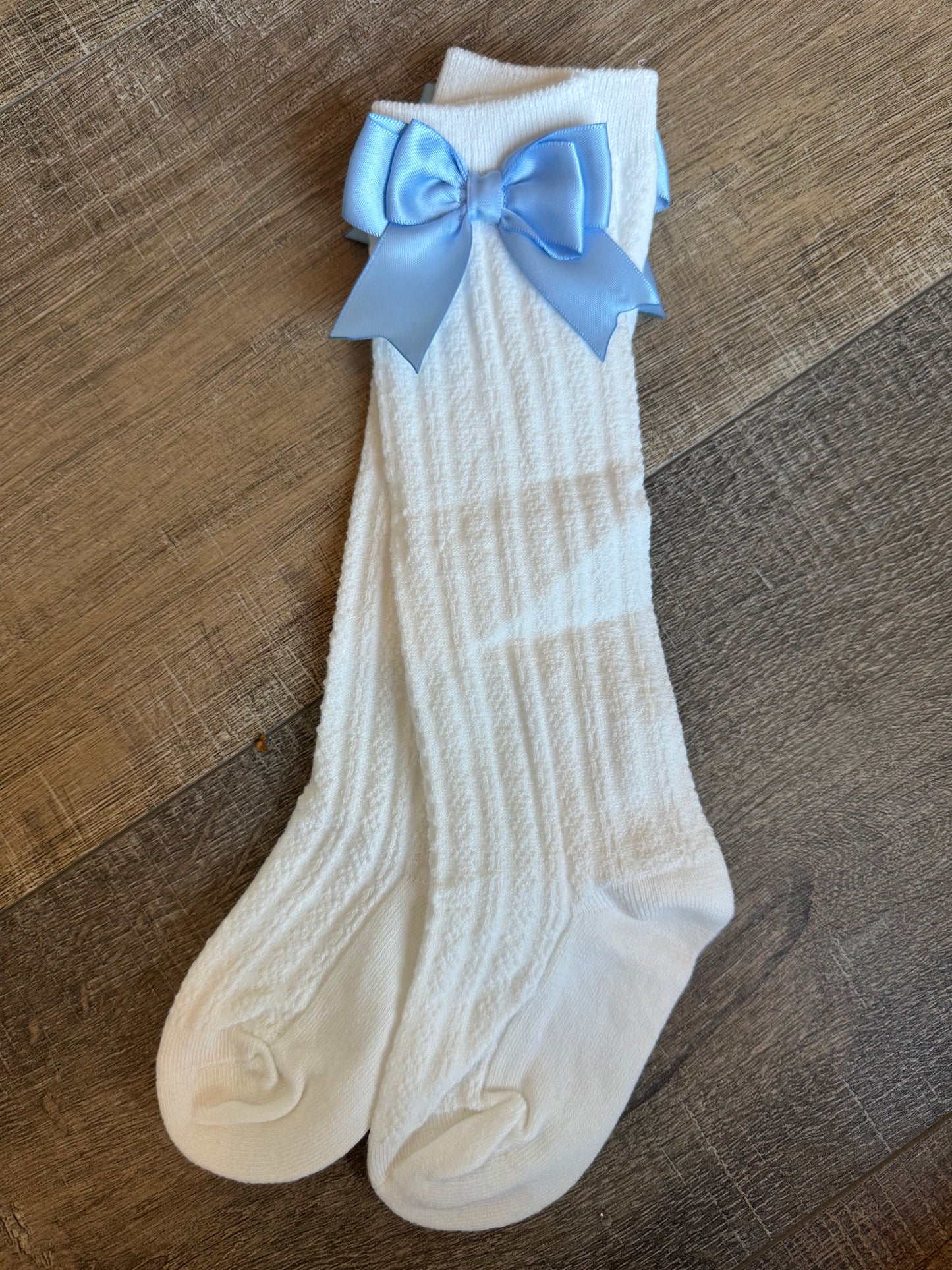 Blue Bow Socks