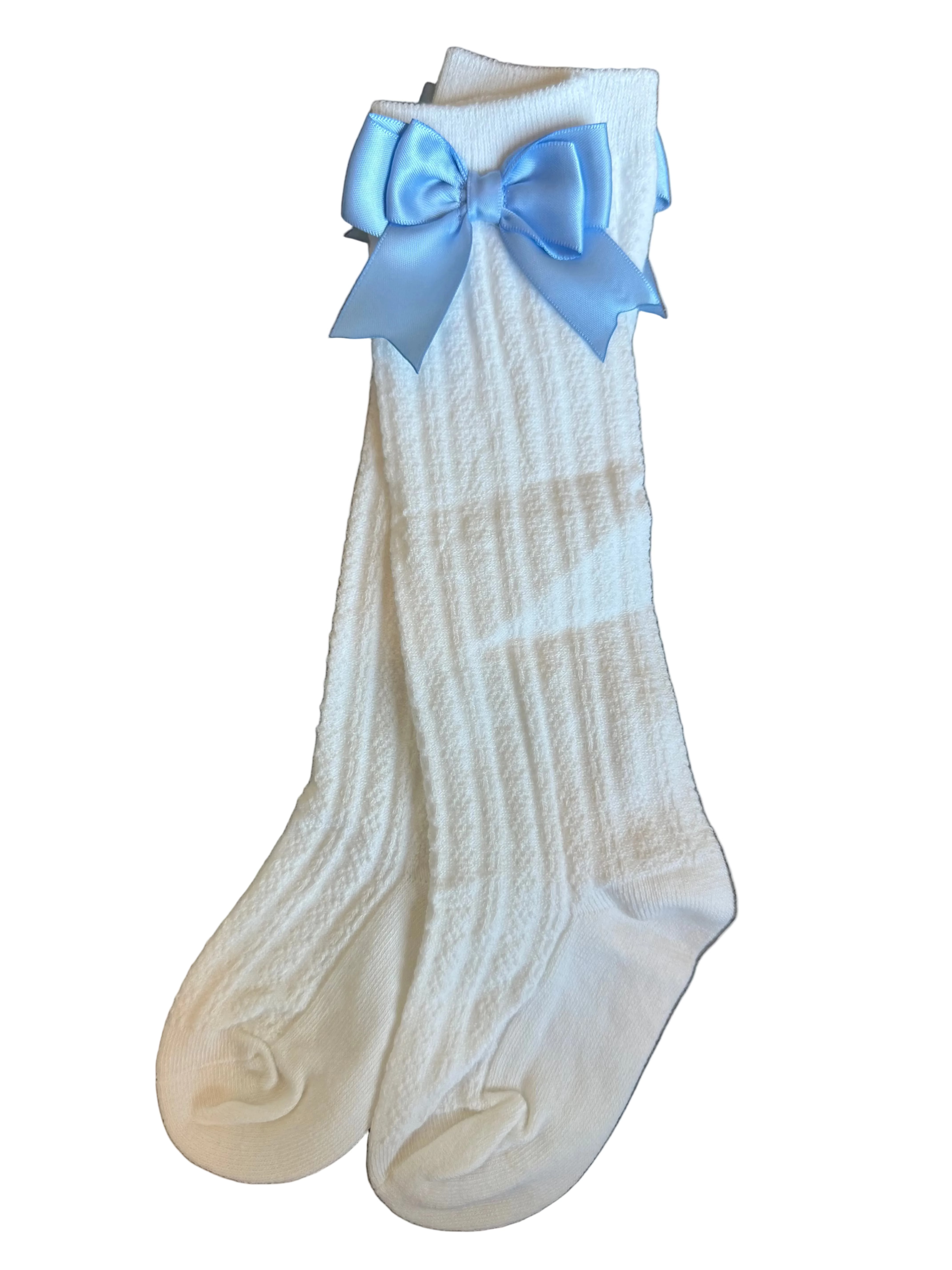 Blue Bow Socks