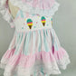 Ice Cream Bubble Shorts Set