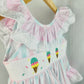 Ice Cream Bubble Shorts Set