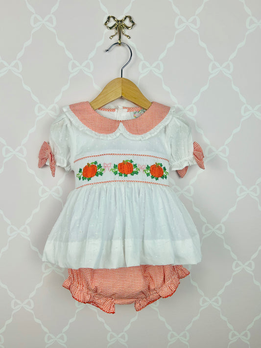 Pumpkin and Bows Bloomer Set