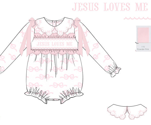 PO1228 Jesus Loves Me Girls Bubble PREORDER