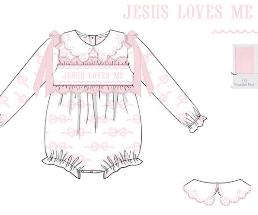 PO1228 Jesus Loves Me Girls Bubble PREORDER