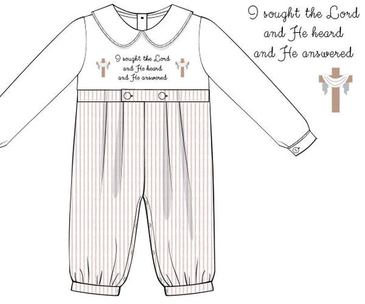 PO1228 Trust in God Boys Romper PREORDER