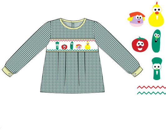 PO1228 Veggie Tales Girls Boys Shirt PREORDER
