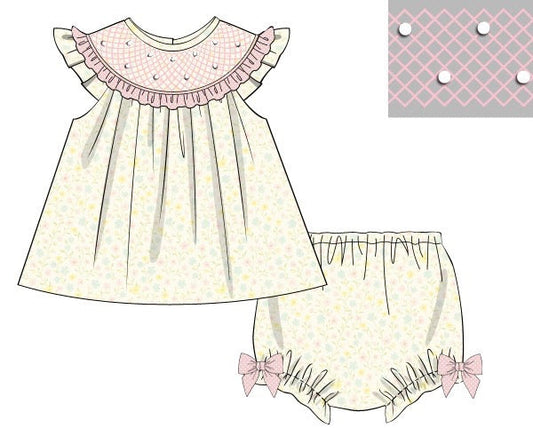 PO1230 Yellow Floral Bloomer Set PREORDER