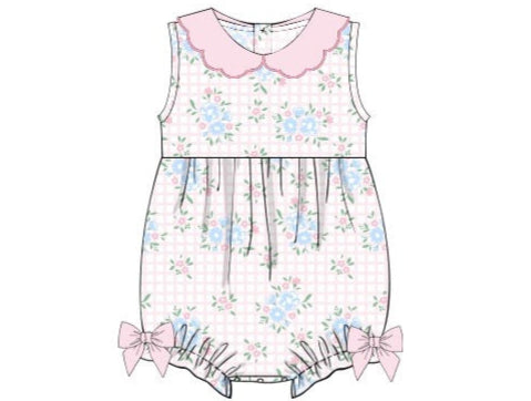 PO1230 Knit Floral and Checked Bubble PREORDER