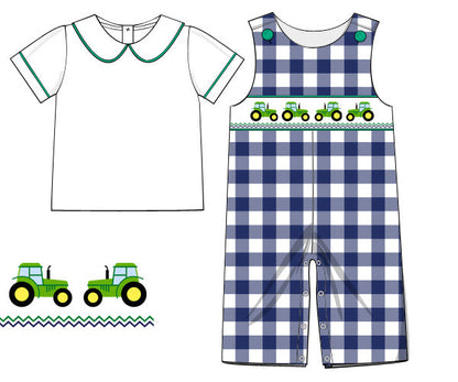 Tractor Boys Overalls Set