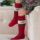 Little Stocking Co Poinsettia Knee Socks