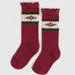 Little Stocking Co Poinsettia Knee Socks
