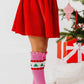 Little Stocking Co Christmas Tree Pink Socks