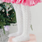 Little Stocking Co White Knit Tights