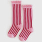 Little Stocking Co Candy Candy Stripe Lace Knee Socks