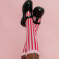 Little Stocking Co Candy Candy Stripe Lace Knee Socks
