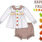 Happy Fall Swiss dot Bloomer Set