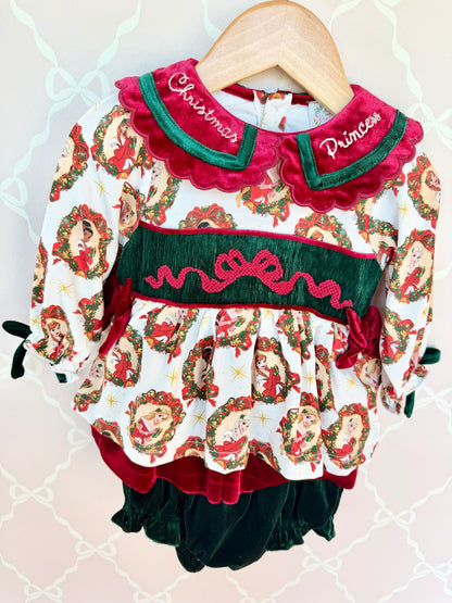 Christmas Princess Bloomer Set