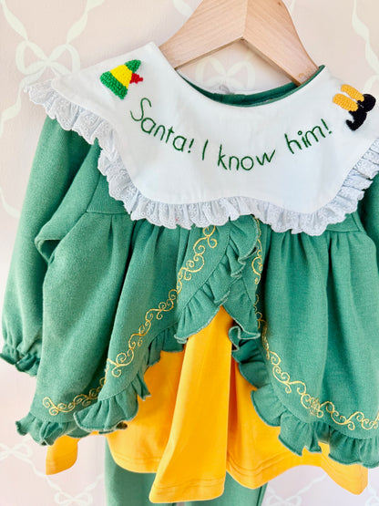 Santa! I Know Him Girls Pant Set