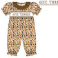 PO1223 Charlie Brown Thanksgiving Girls Romper PREORDER
