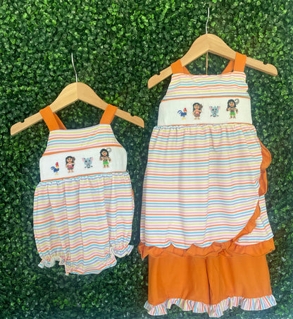 Ocean Island Princess Smocked Set