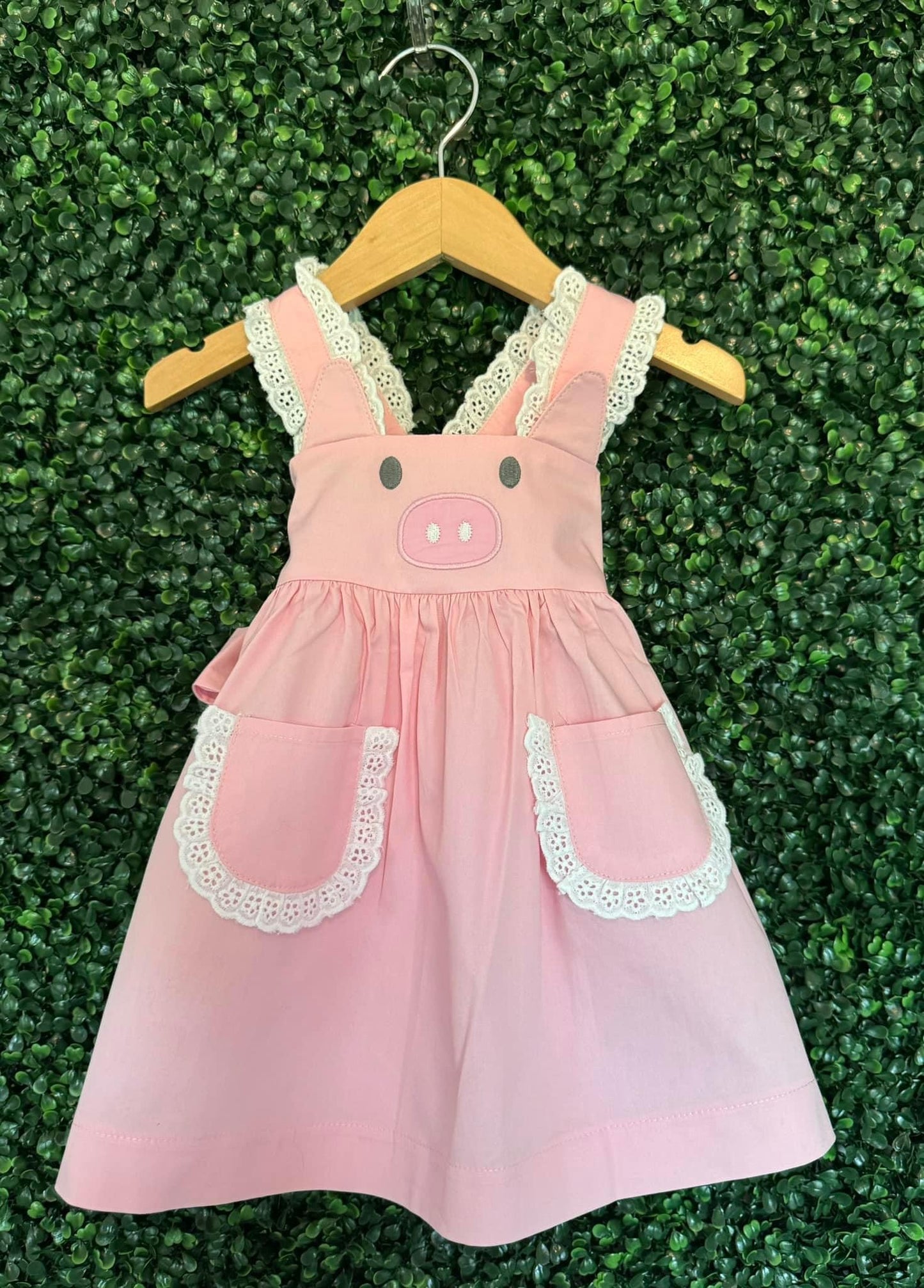 Pink and Lace Piggy Dress