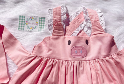 Pink and Lace Piggy Dress