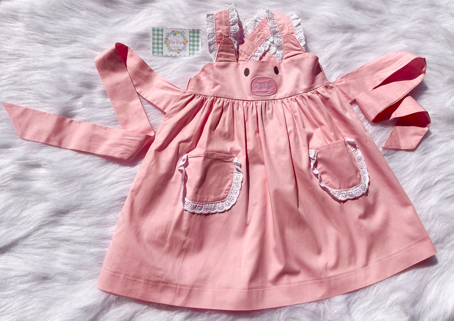 Pink and Lace Piggy Dress