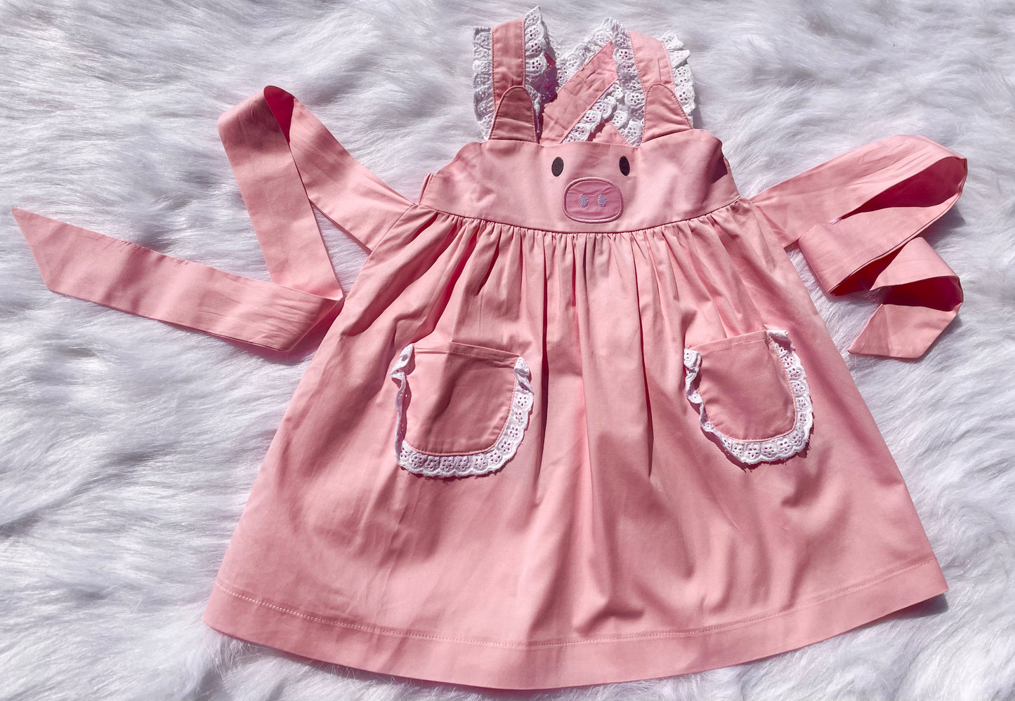 Pink and Lace Piggy Dress