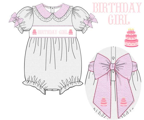 Birthday Girl Bow Bubble PREORDER