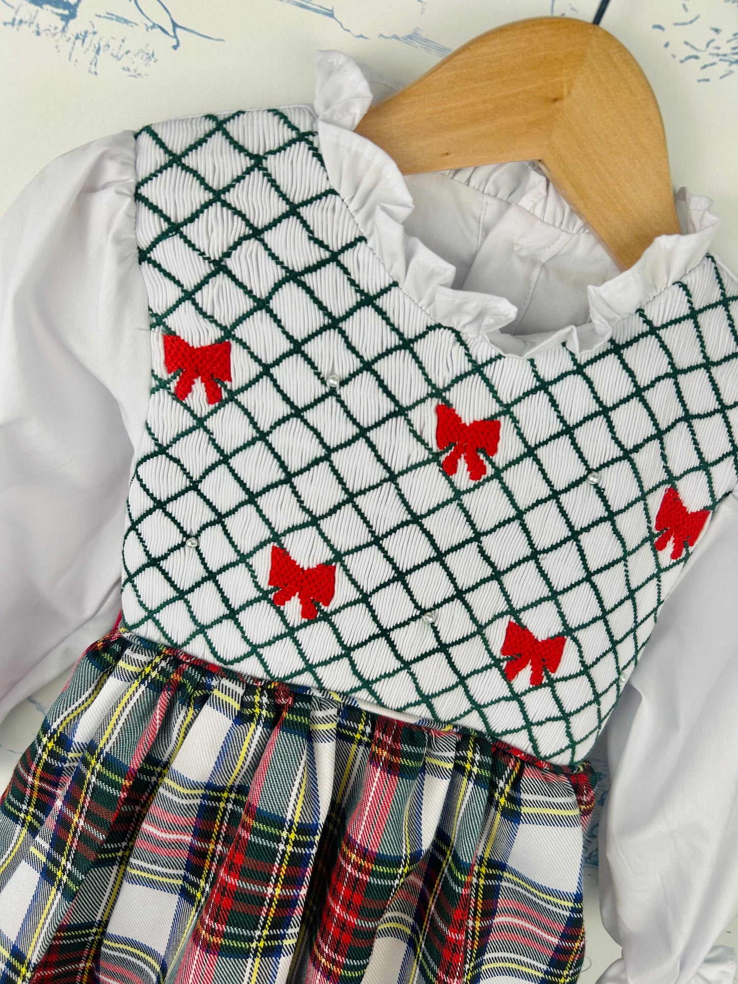 Plaid Pearls and Bows Bubble