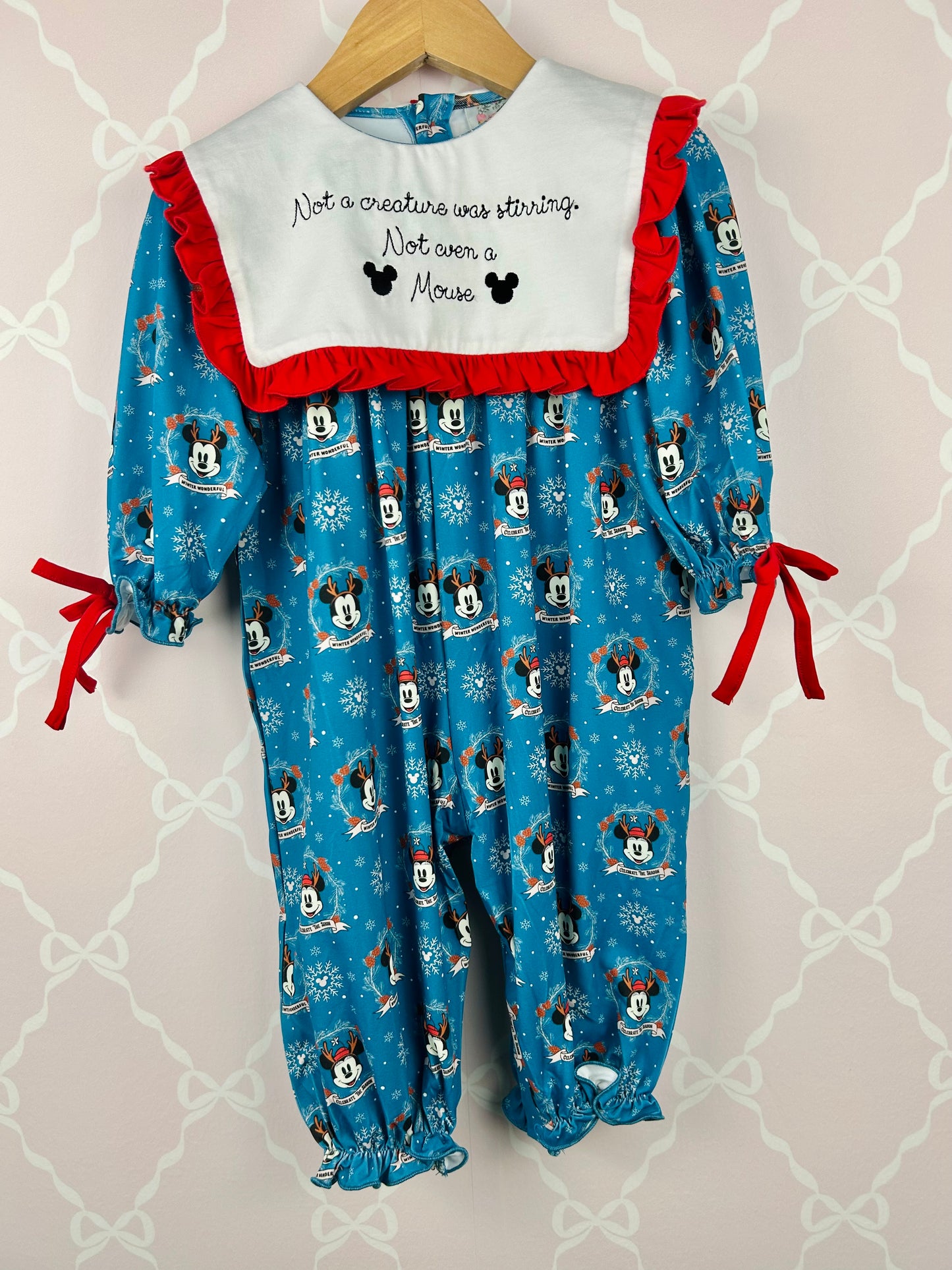 Mouse Christmas Girls Romper