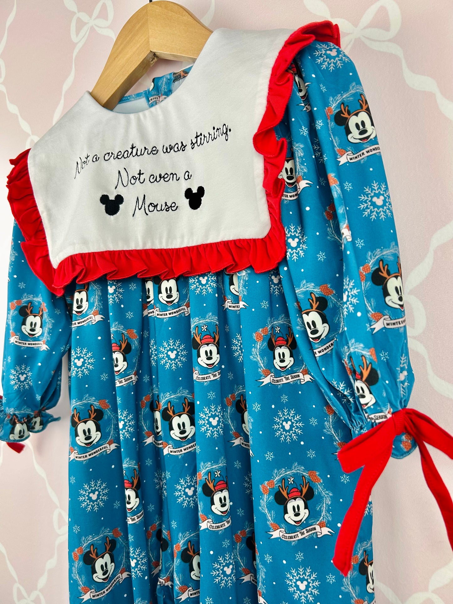 Mouse Christmas Girls Romper