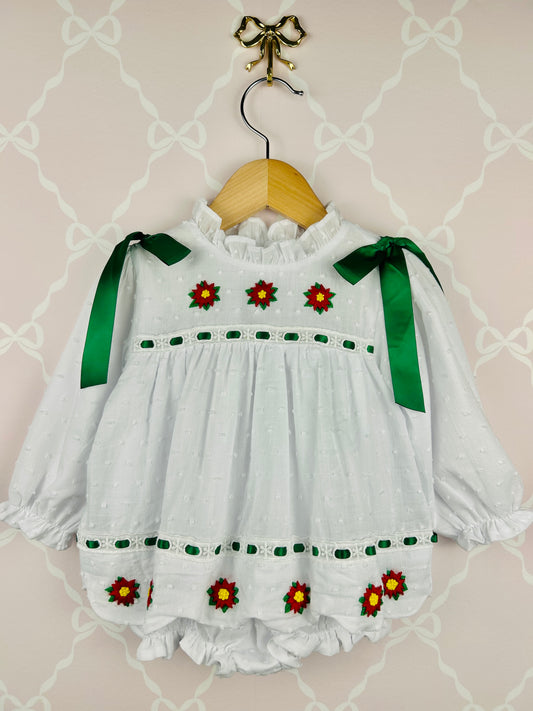 Poinsettia Heirloom Skirted Bubble