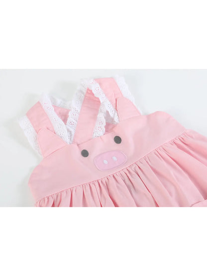 Pink and Lace Piggy Dress