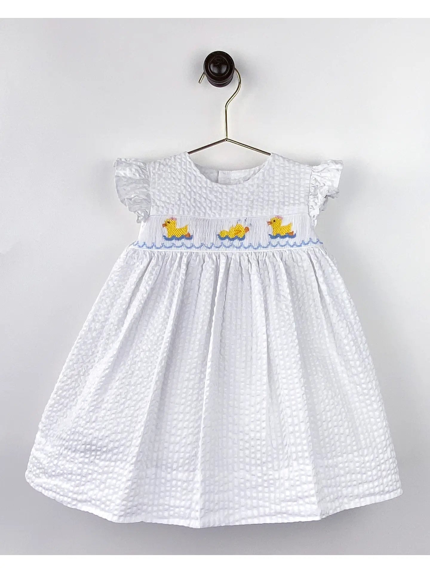 Smocked Seersucker Duck Dress