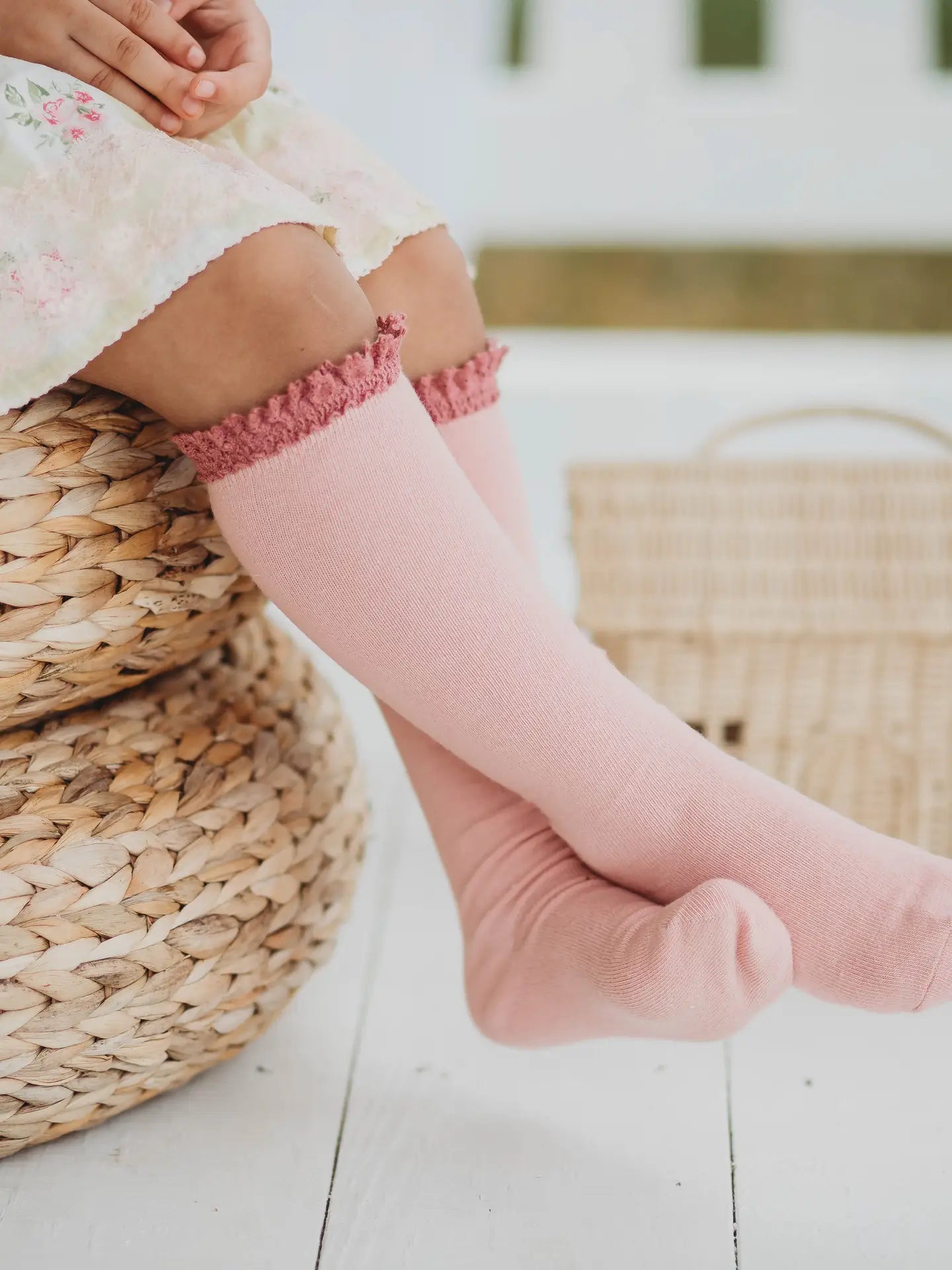 Little Stocking Co. Blush and Mauve Socks