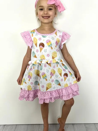 Girls Summer Ice Cream Dress