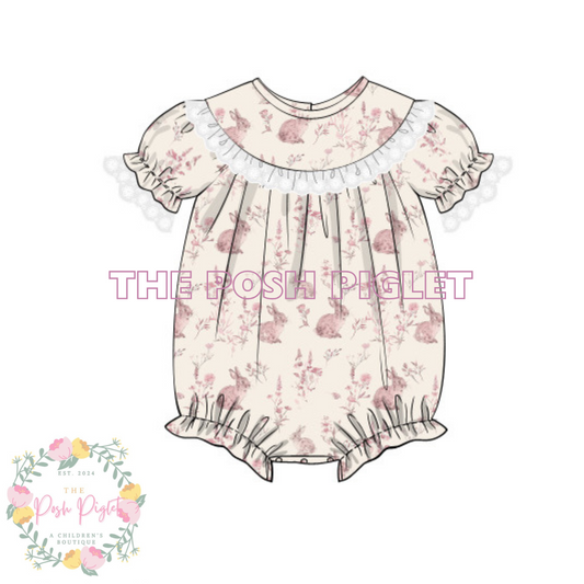 Cream and Pink Easter Toile PREORDER