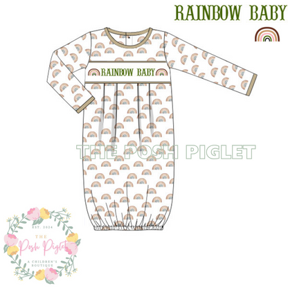 Rainbow Baby Boy Gown PREORDER